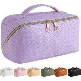 Travel Makeup Bag, Large Capacity Cosmetic Bags (Color: Purple)