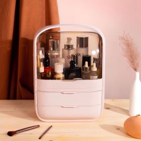 Modern Makeup Storage Box With Drawer (Color: Pink)